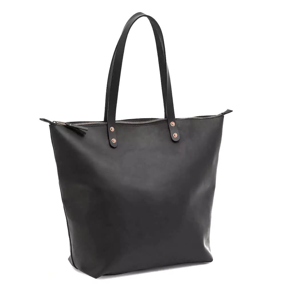 Eden OVERSIZED Leather Tote Bag - Zippered