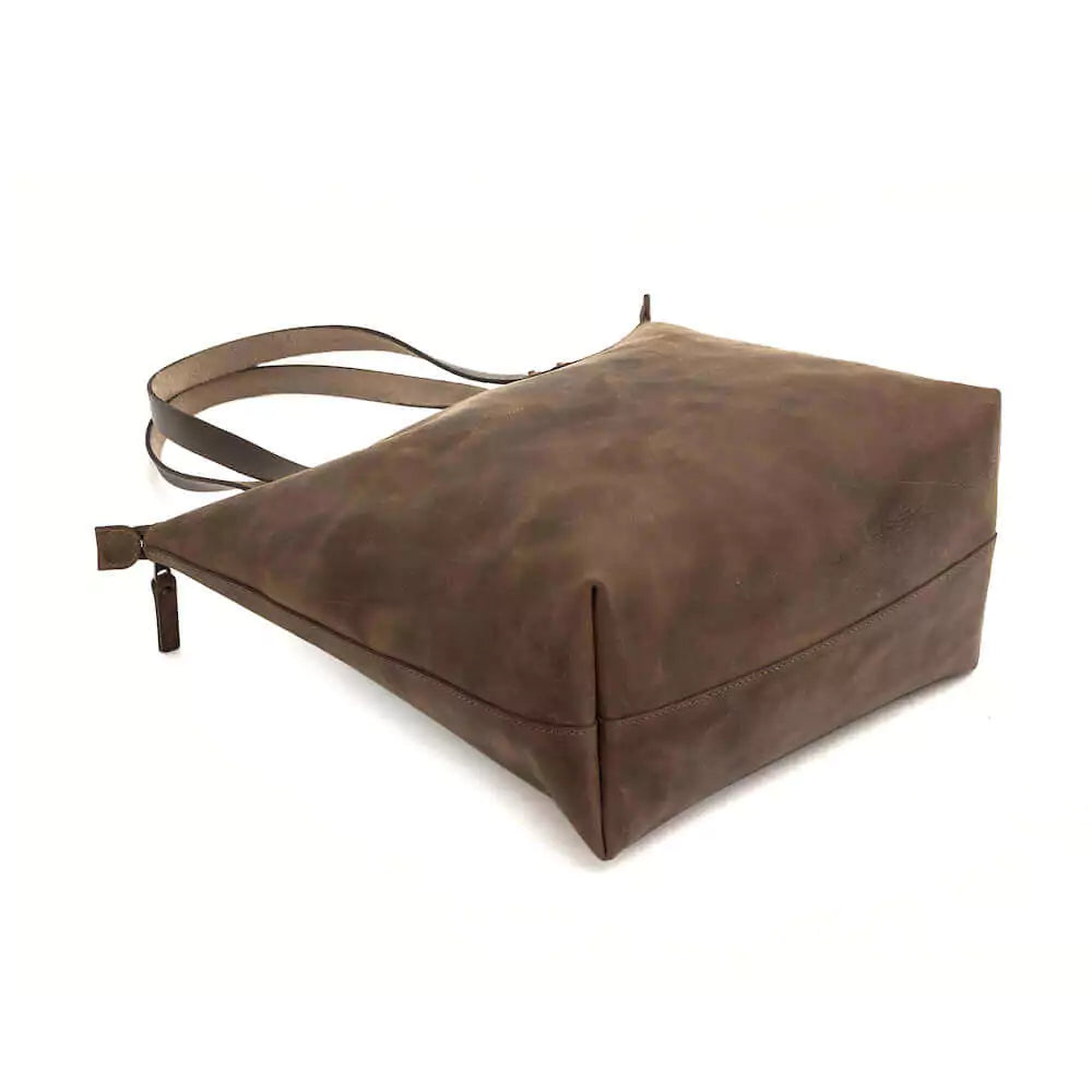 Eden LARGE Leather Tote Bag - Zippered