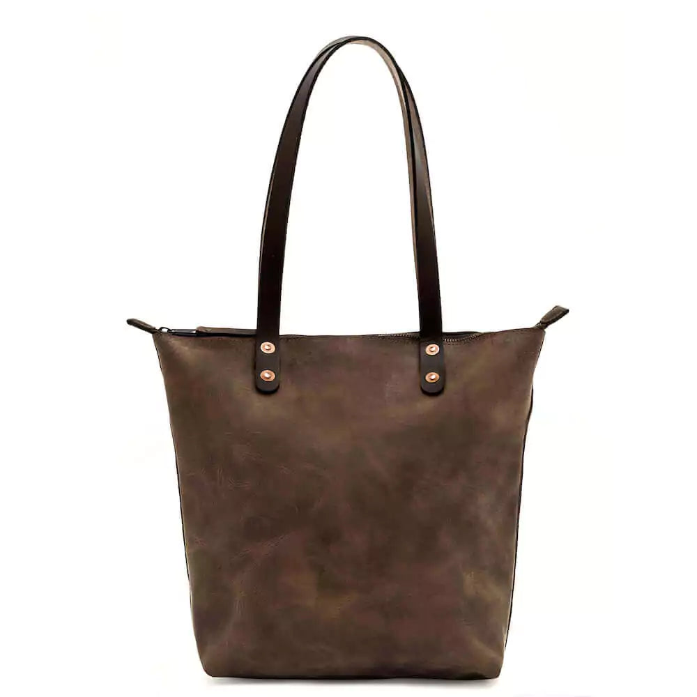 Eden MEDIUM Leather Tote Bag - Zippered