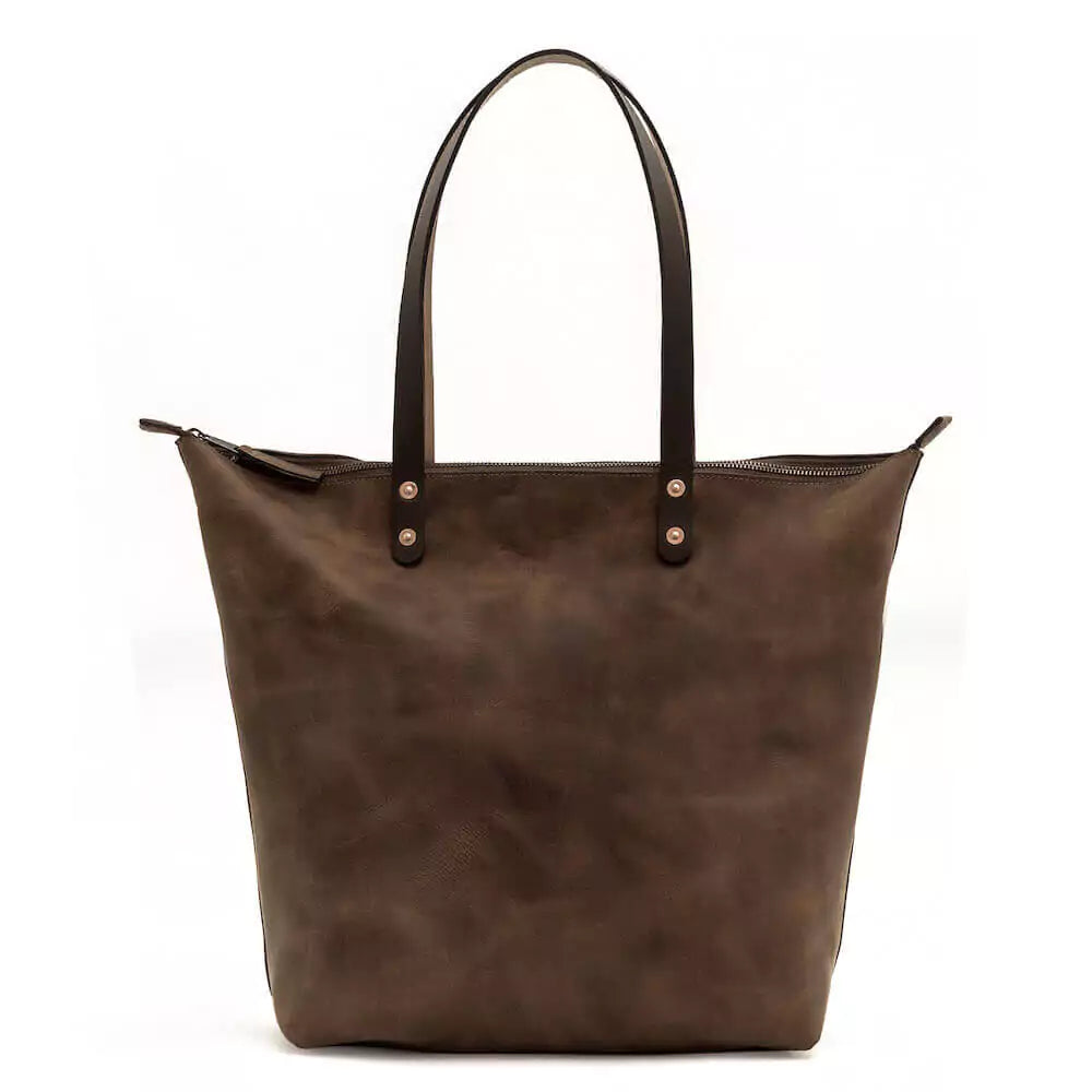 Eden OVERSIZED Leather Tote Bag - Zippered