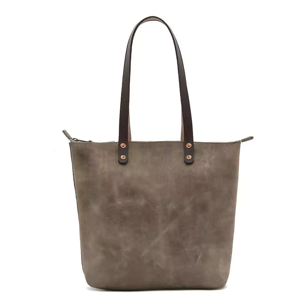 Eden LARGE Leather Tote Bag - Zippered
