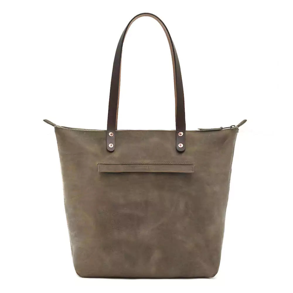 Eden OVERSIZED Leather Tote Bag - Zippered