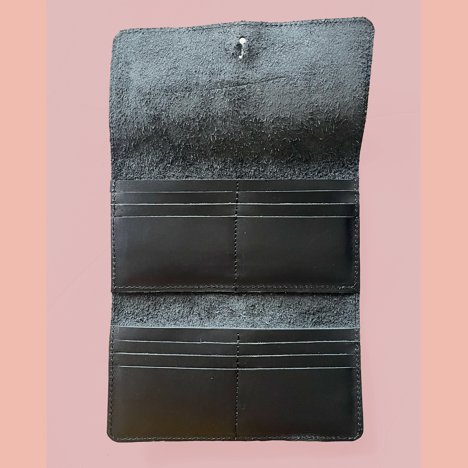 Fold Over Leather Wallet