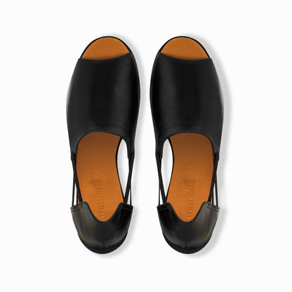 Jet Black Peep Toes