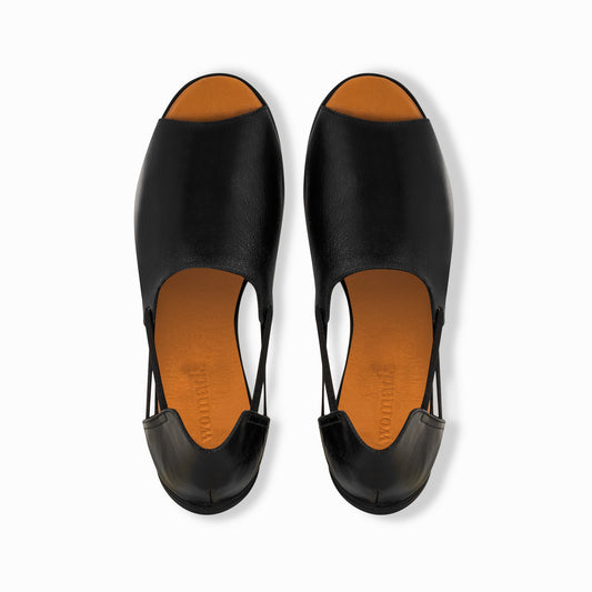 Jet Black Peep Toes