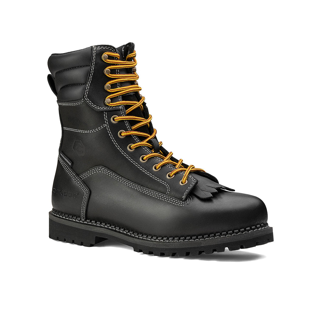 Logger 8” Men’s Waterproof Work Boot for Men - Black