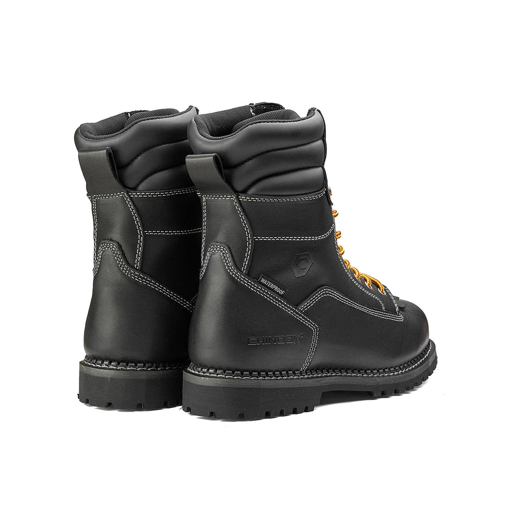 Logger 8” Men’s Waterproof Work Boot for Men - Black