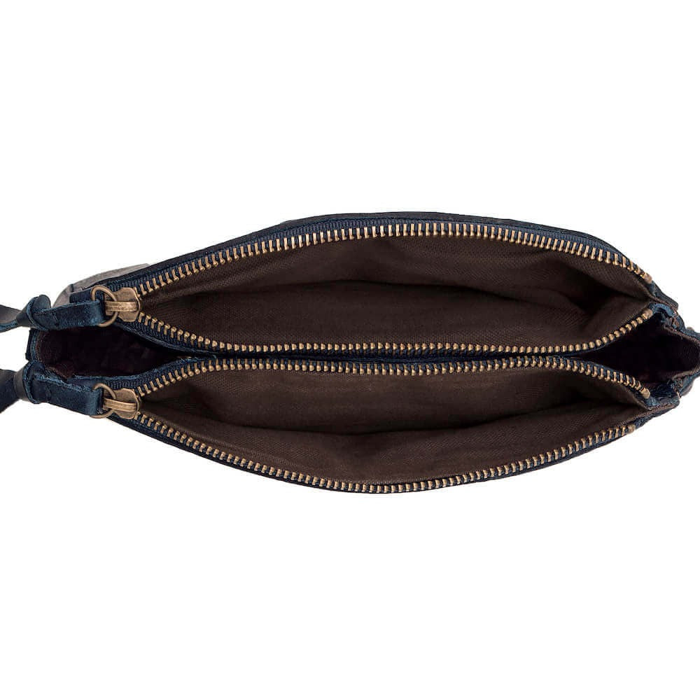 Tooled Leather Crossbody Bag