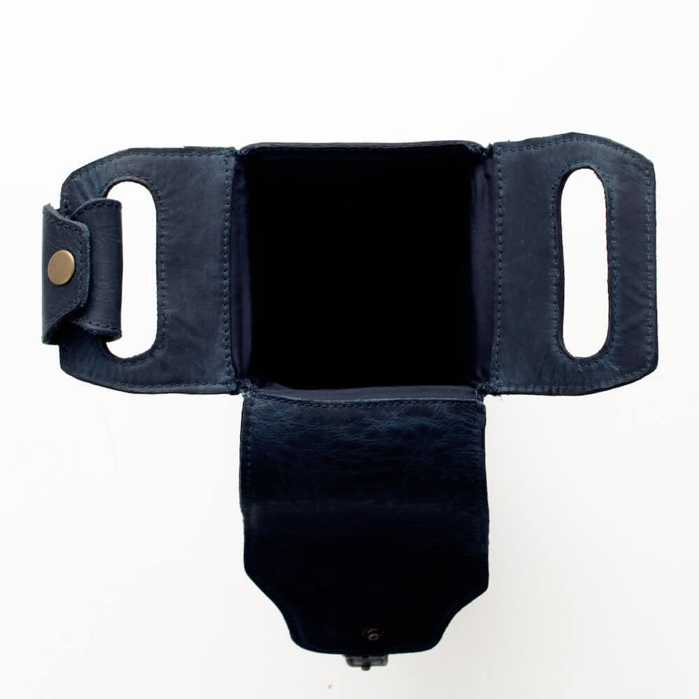 Tooled Leather Single Bottle Wine Carrier