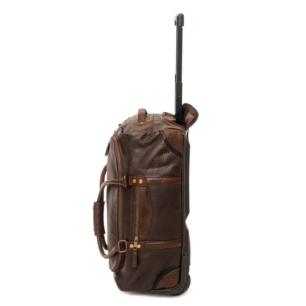 Theodore Leather Wheeled Carry-On Duffle Bag