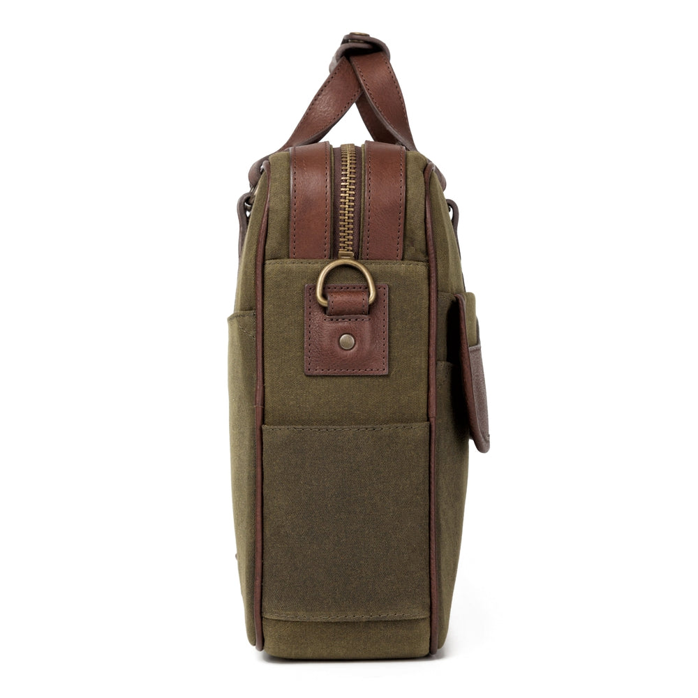 Campaign Waxed Canvas Briefcase