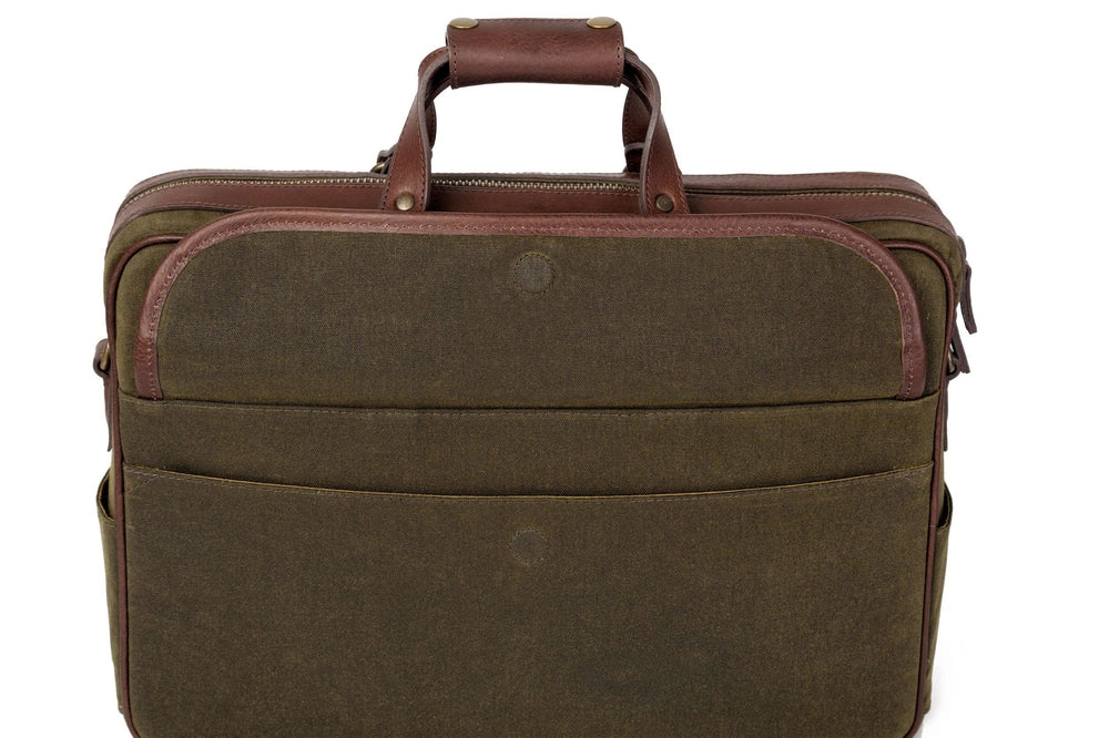Campaign Waxed Canvas Briefcase