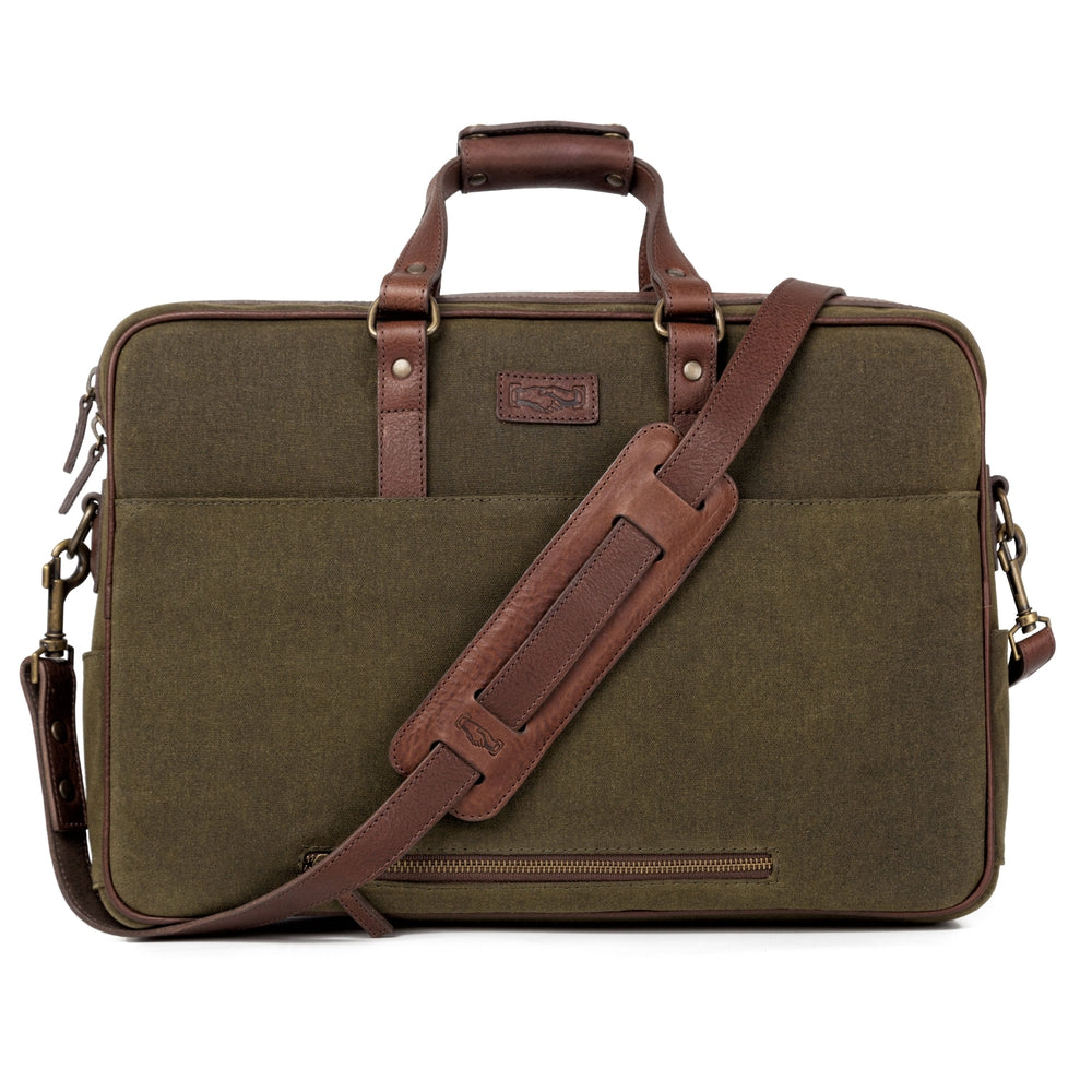 Campaign Waxed Canvas Briefcase