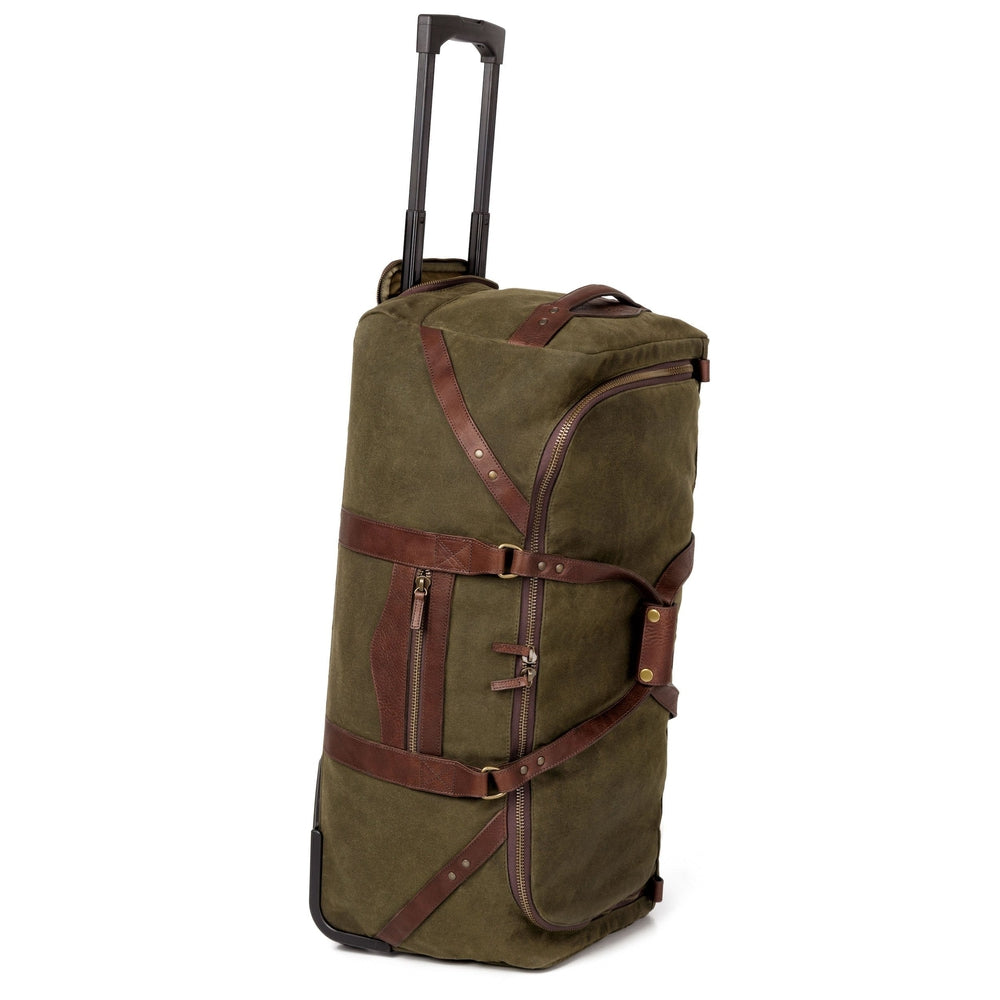 Campaign Waxed Canvas Large Wheeled Duffle Bag