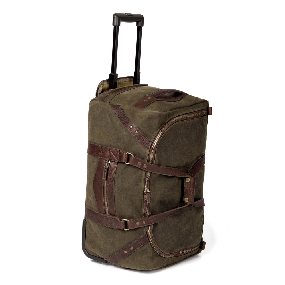 Campaign Waxed Canvas Wheeled Carry-On Duffle Bag