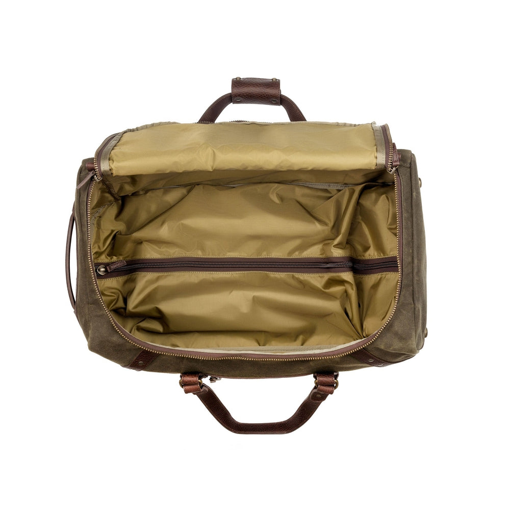 Campaign Waxed Canvas Wheeled Carry-On Duffle Bag