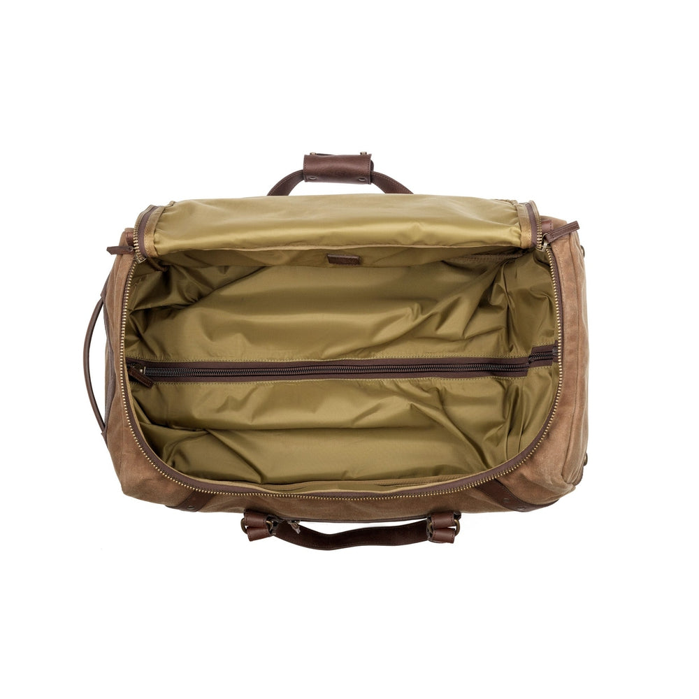 Campaign Waxed Canvas Wheeled Carry-On Duffle Bag