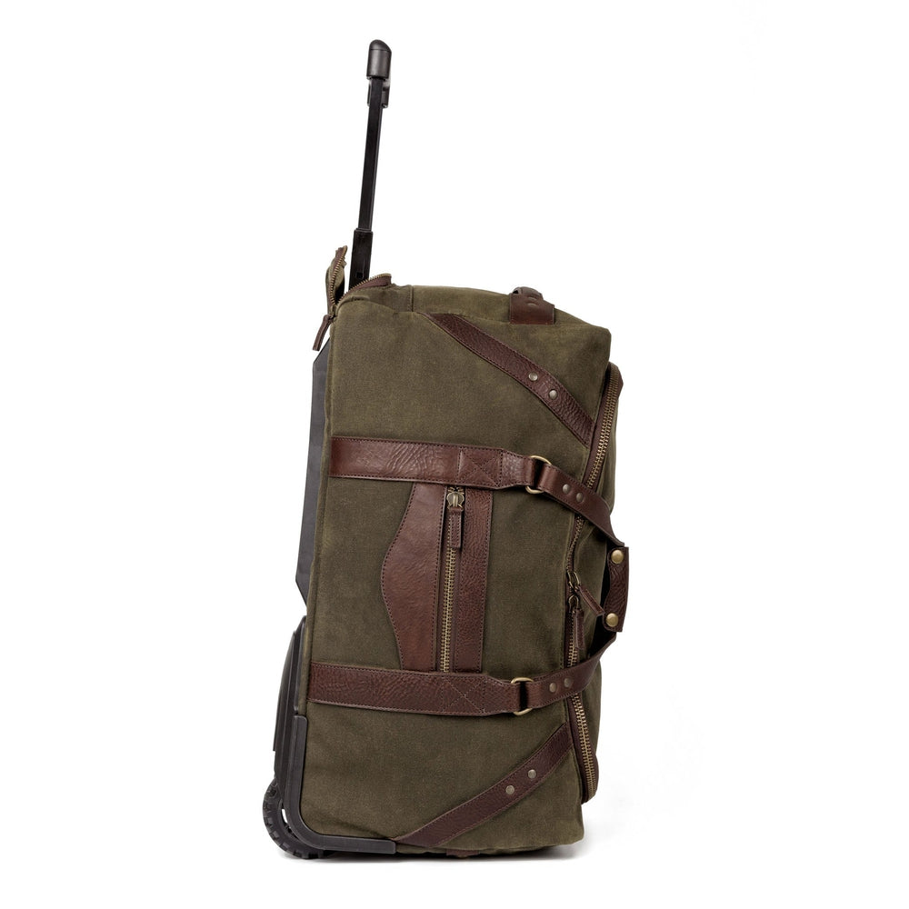 Campaign Waxed Canvas Wheeled Carry-On Duffle Bag