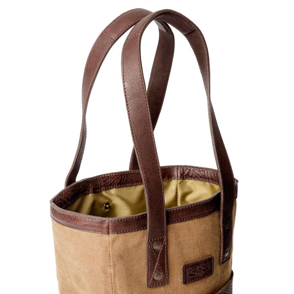Campaign Waxed Canvas Two Bottle Wine Tote