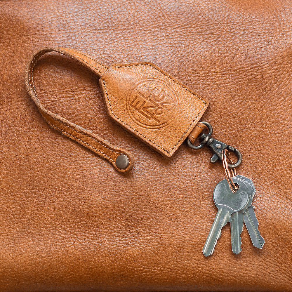 Ellington Leather Market Tote with Zippered Pouch