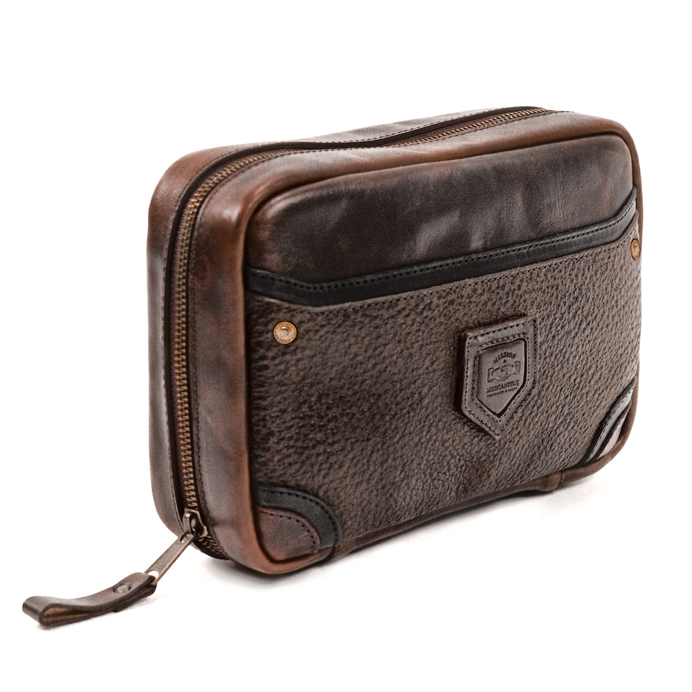 Heritage Leather "Doc" Electronics Organizer / Toiletry Kit
