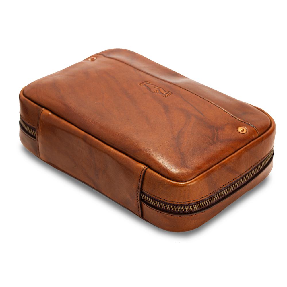 Heritage Leather "Doc" Electronics Organizer / Toiletry Kit