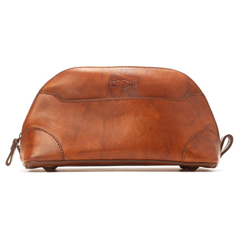 Heritage Leather Stateroom Toiletry Wash Bag