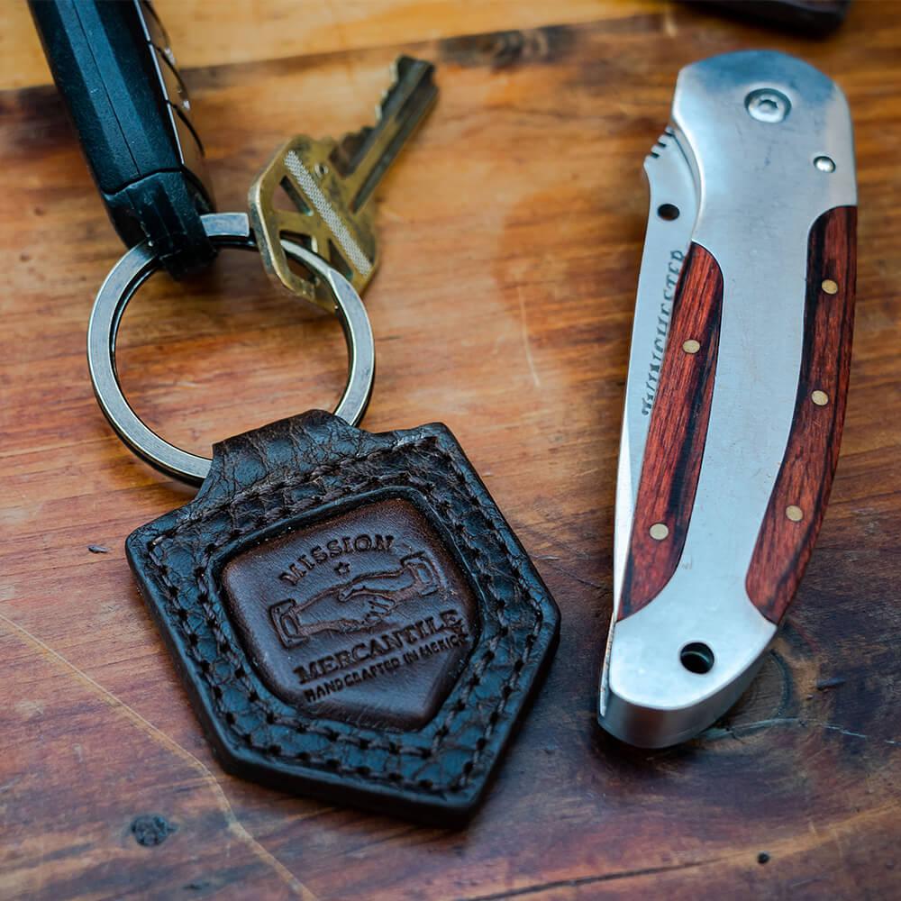 Theodore Leather Keyring