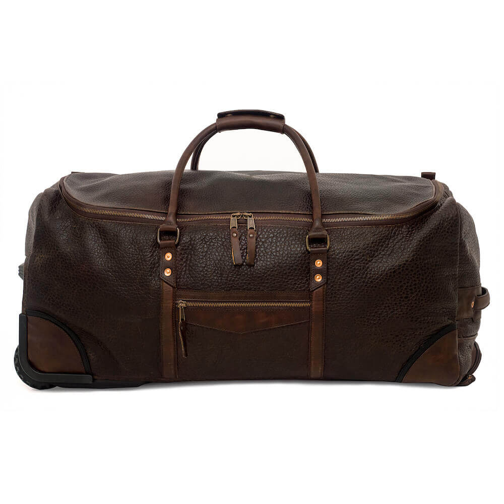 Theodore Leather Large Wheeled Duffle Bag