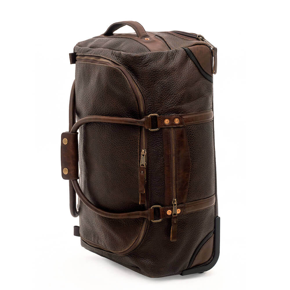 Theodore Leather Wheeled Carry-On Duffle Bag