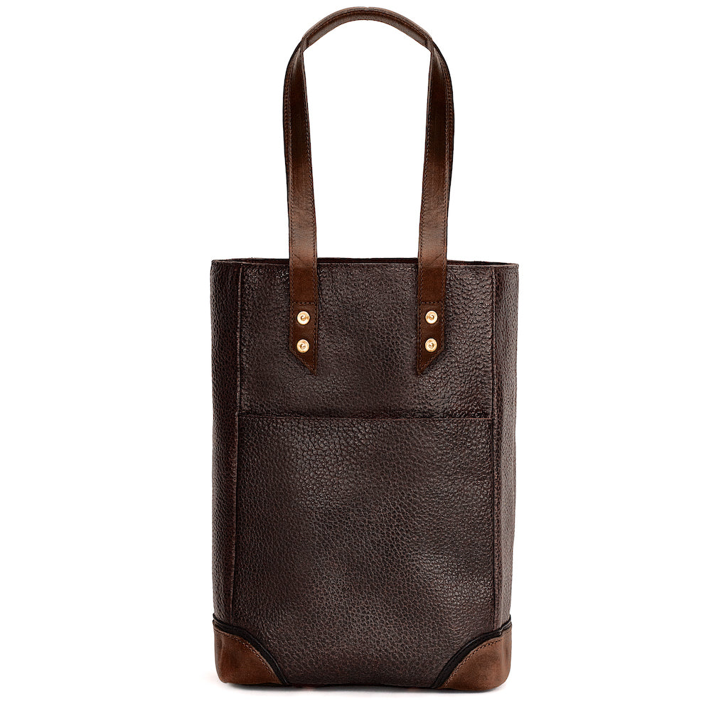 Theodore Leather Two Bottle Wine Tote Carrier