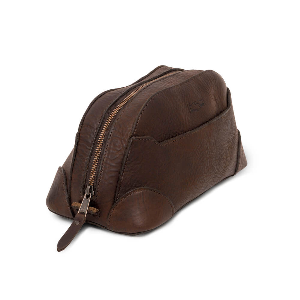 Heritage Leather Stateroom Toiletry Wash Bag