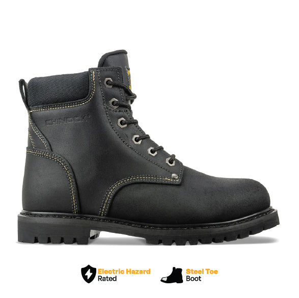 Oil Rigger 6” Steel Toe Men’s Work Boot - Black
