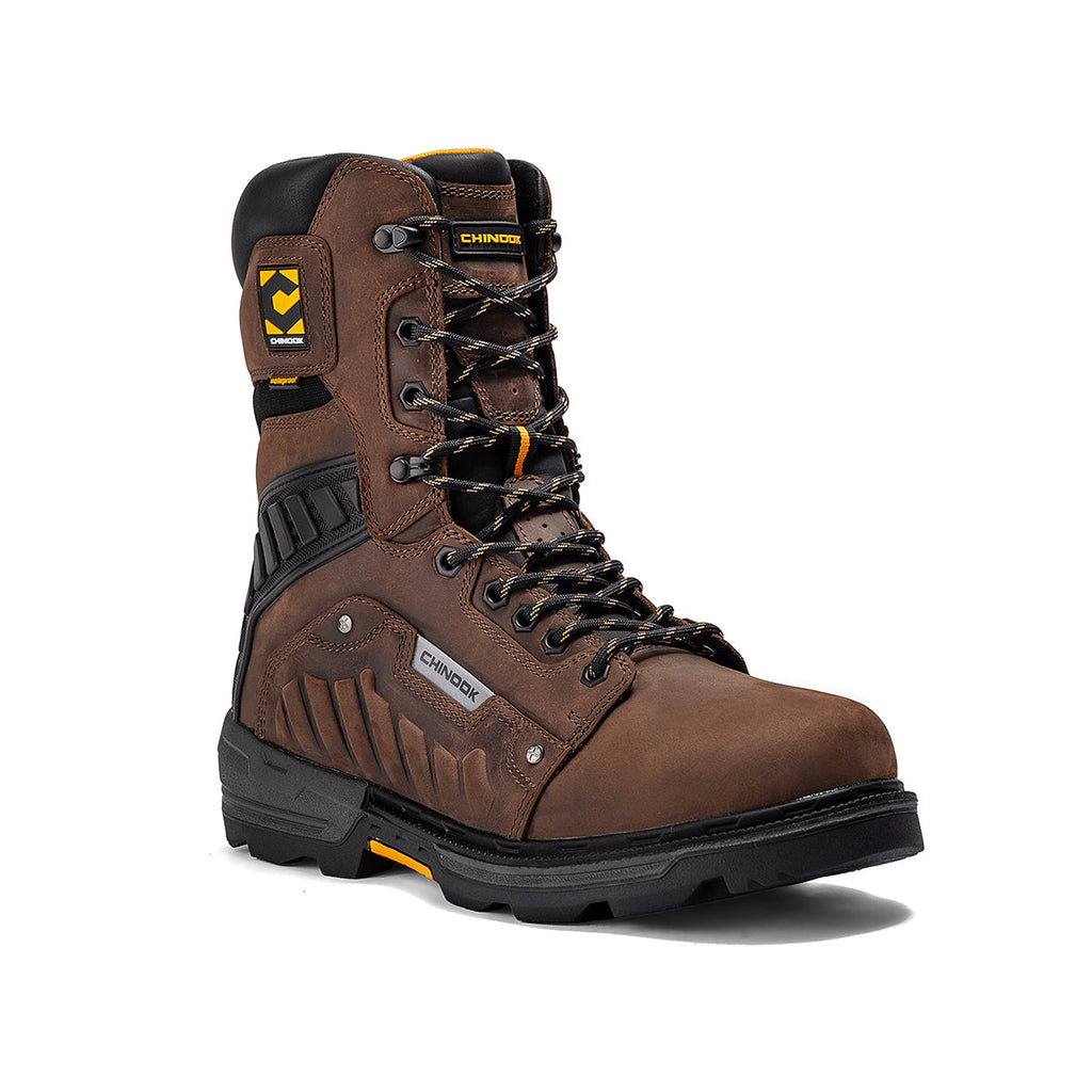 Scorpion 9” Plain Toe Waterproof Work Boot – Brown