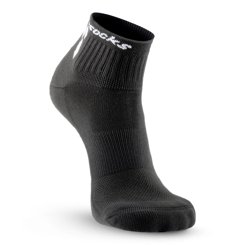 Athletic Socks with Grips - 1/4 Crew - Black