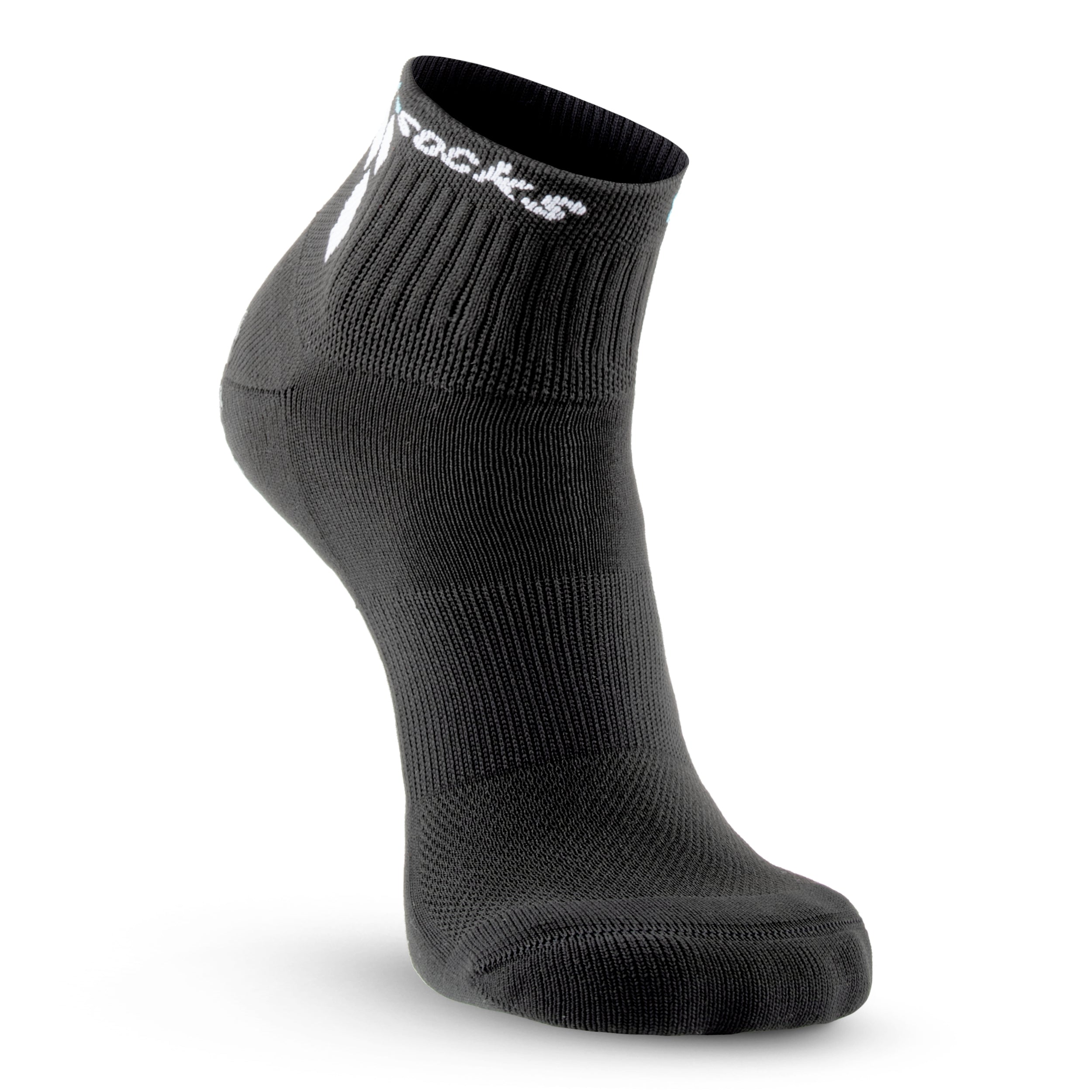 GripSocks for Tennis - 1/4 Crew Height - Black