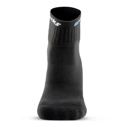 Athletic Socks with Grips - 1/4 Crew - Black