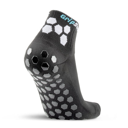 Athletic Socks with Grips - 1/4 Crew - Black