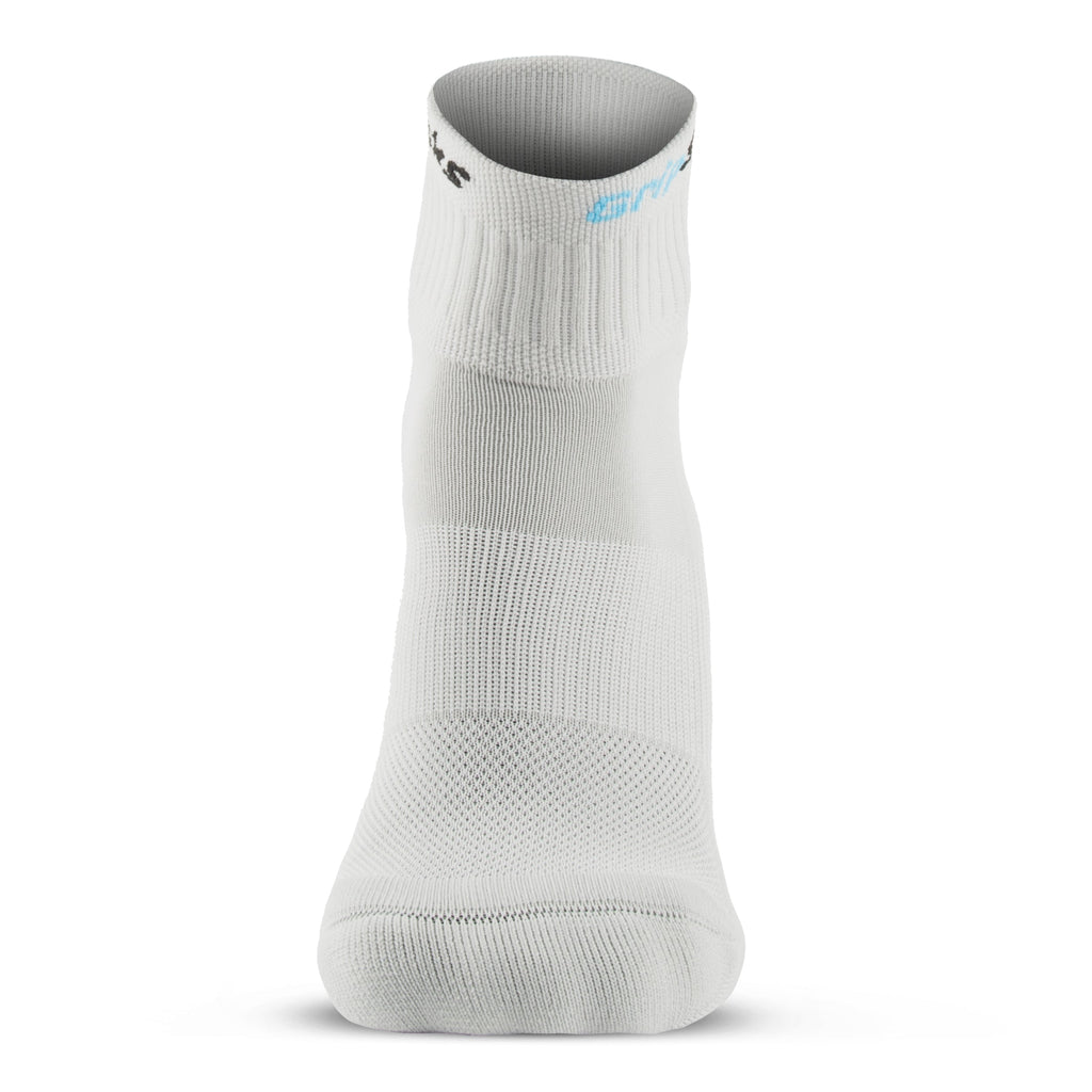 GripSocks for Tennis - 1/4 Crew Height - Gray