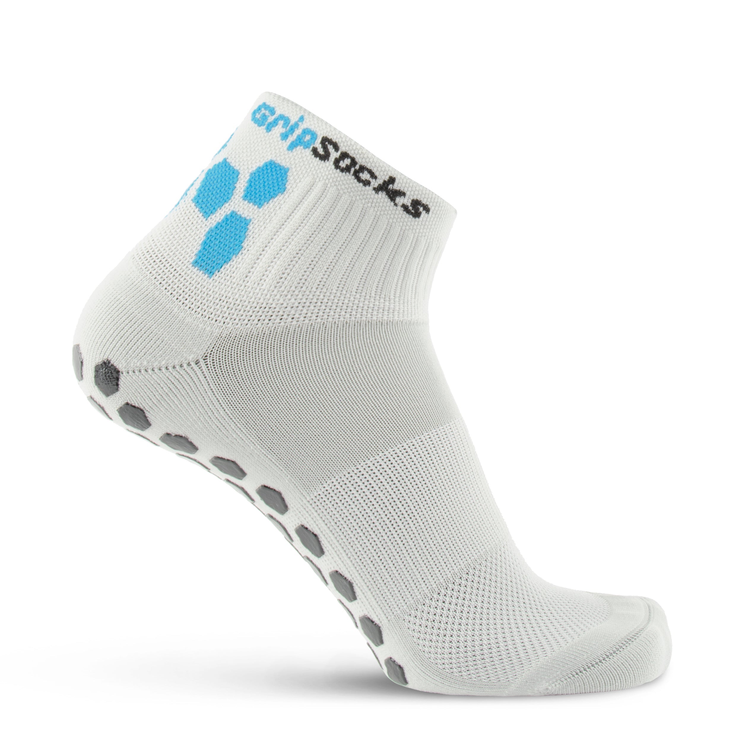 GripSocks for Tennis - 1/4 Crew Height - Gray