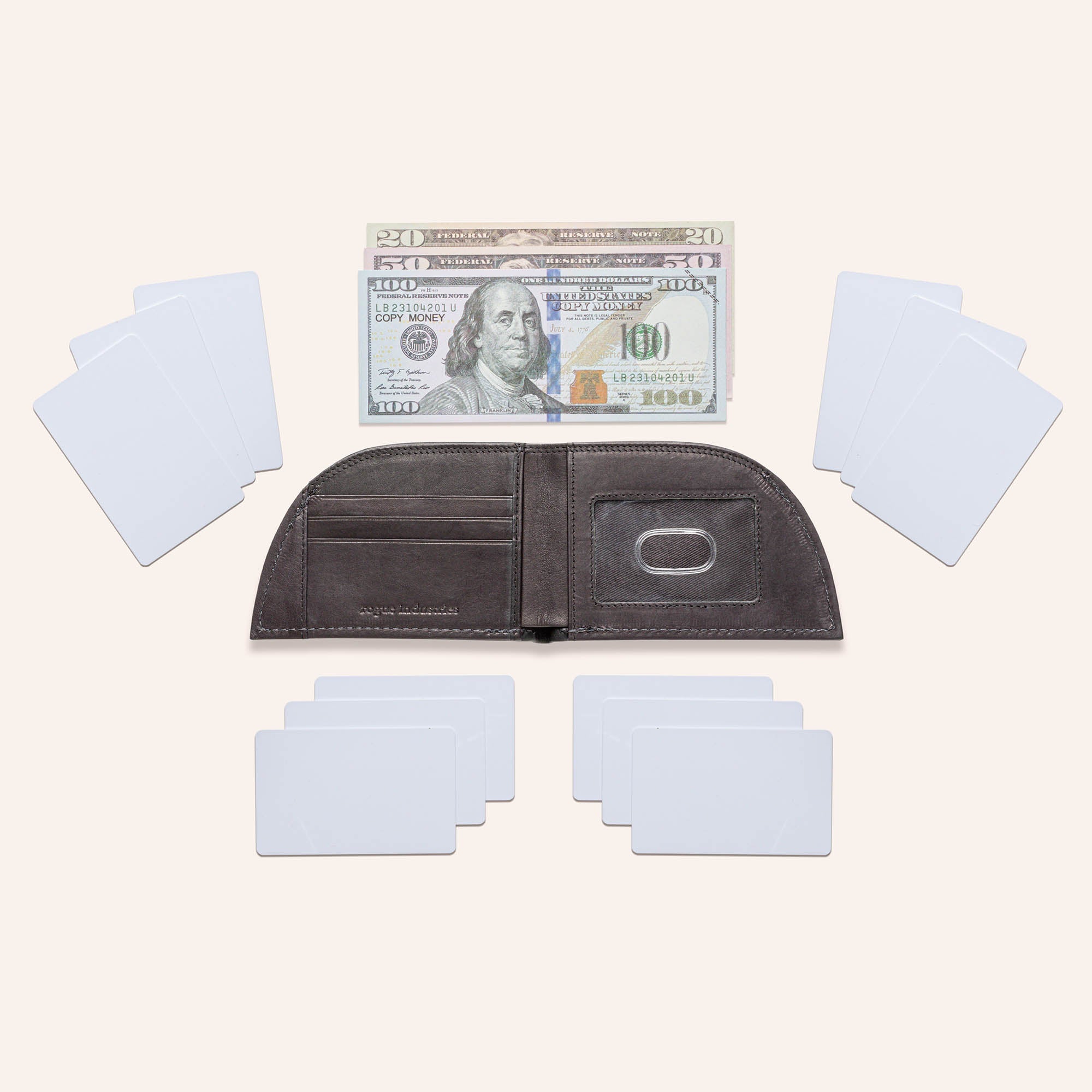 American Bison Leather Front Pocket Wallet