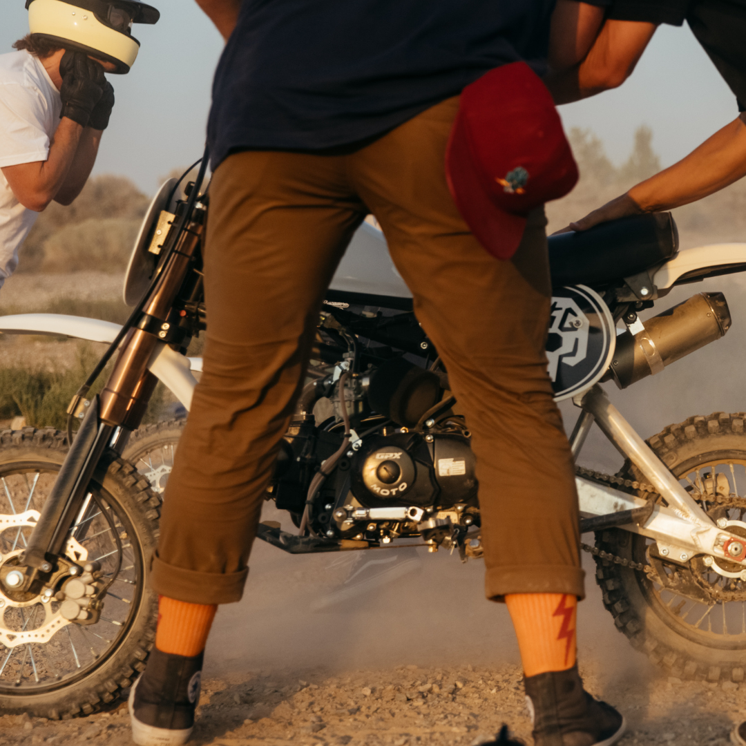 Orange Lucky Cotton Crew Socks