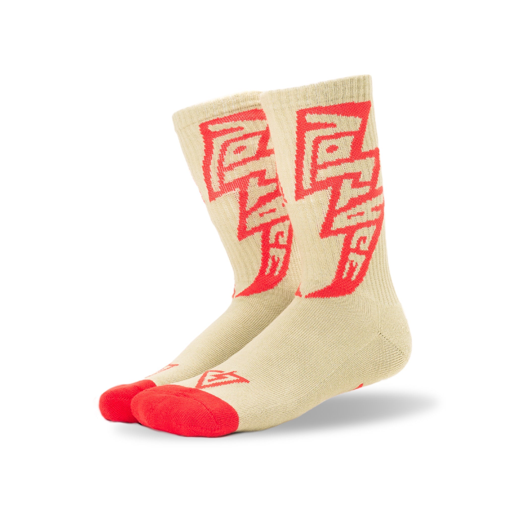 Bunney Bolt Tan Lucky Cotton Crew Socks