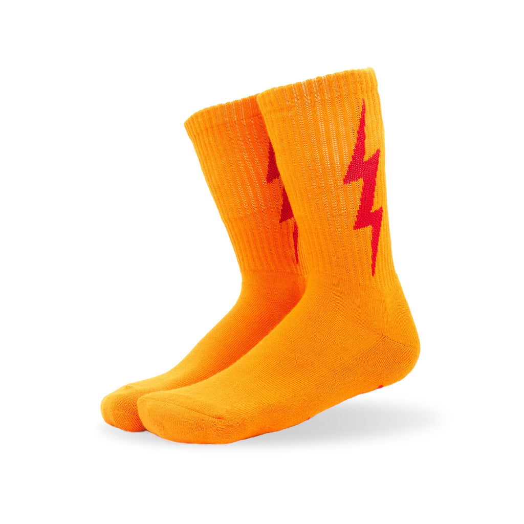 Orange Lucky Cotton Crew Socks