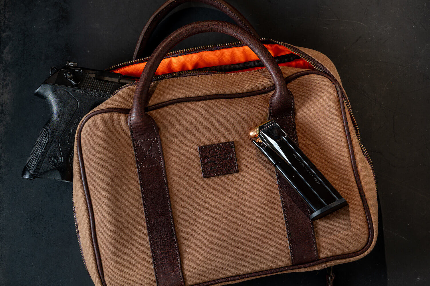 White Wing Waxed Canvas Deluxe Pistol Case