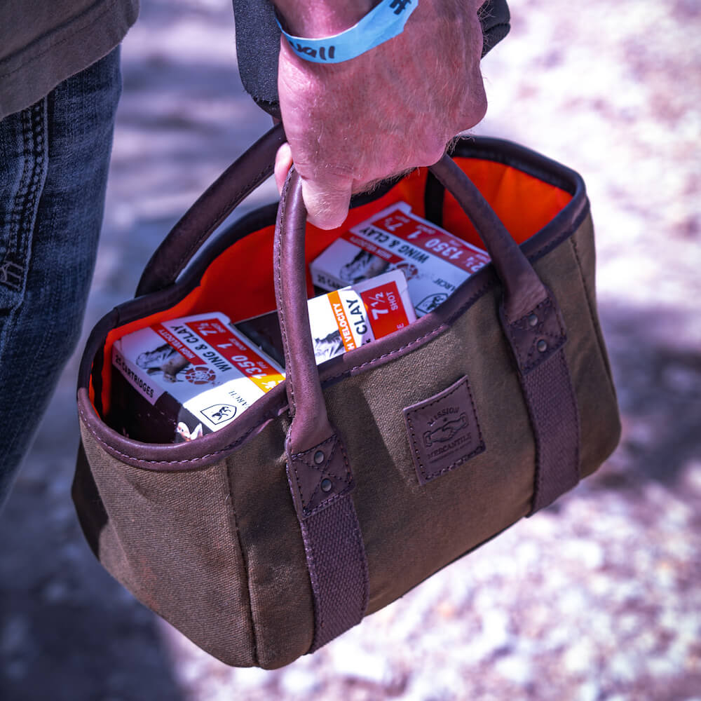 White Wing Waxed Canvas Hunting Four Box Shell Carrier