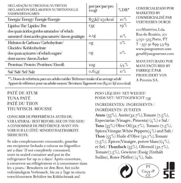 Jose Gourmet Tuna Pate, 75g