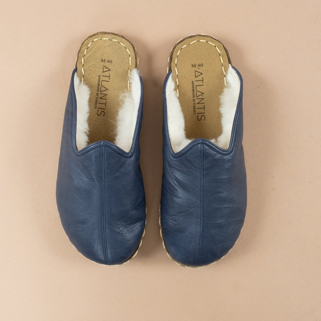 Women's Navy Barefoot Shearlings