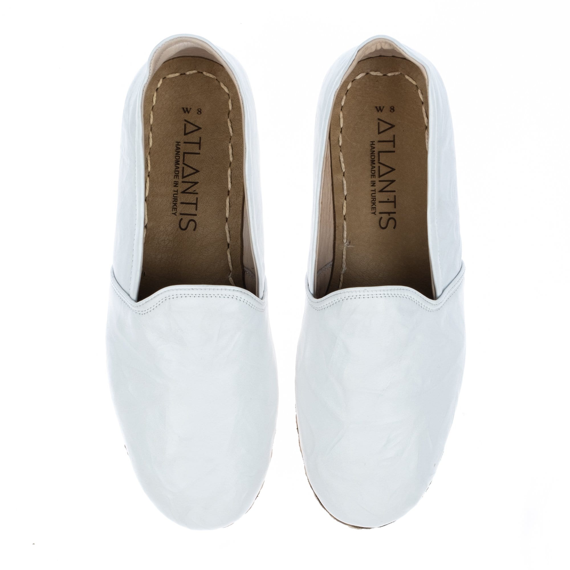 Men's Wrinkled White Slip On Shoes