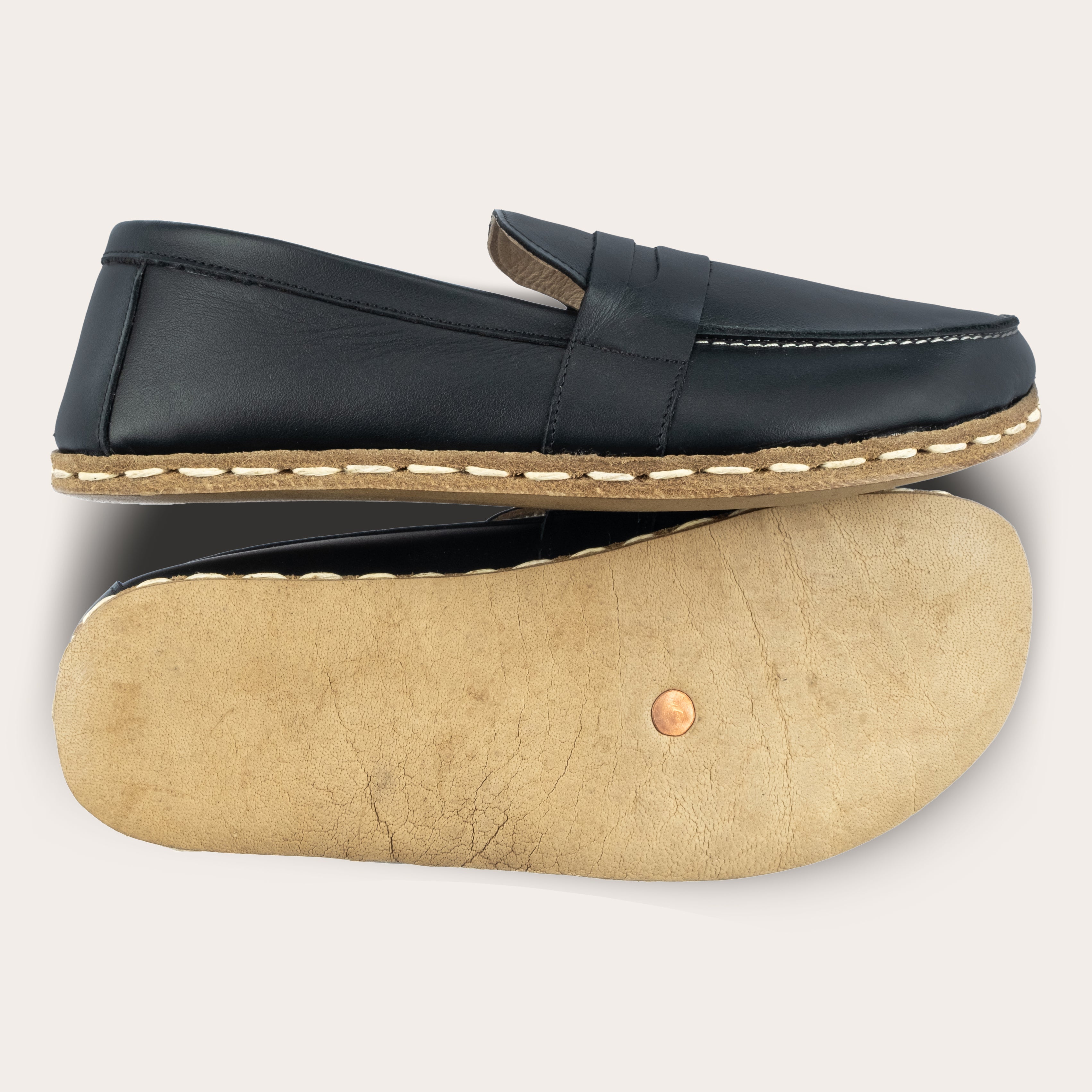 Men's Black Penny Loafers